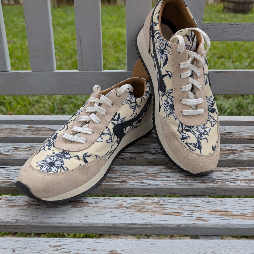 Rag & Bone Mixed Media Yellow Floral Retro Runner, sz39 - Picture 7 of 7